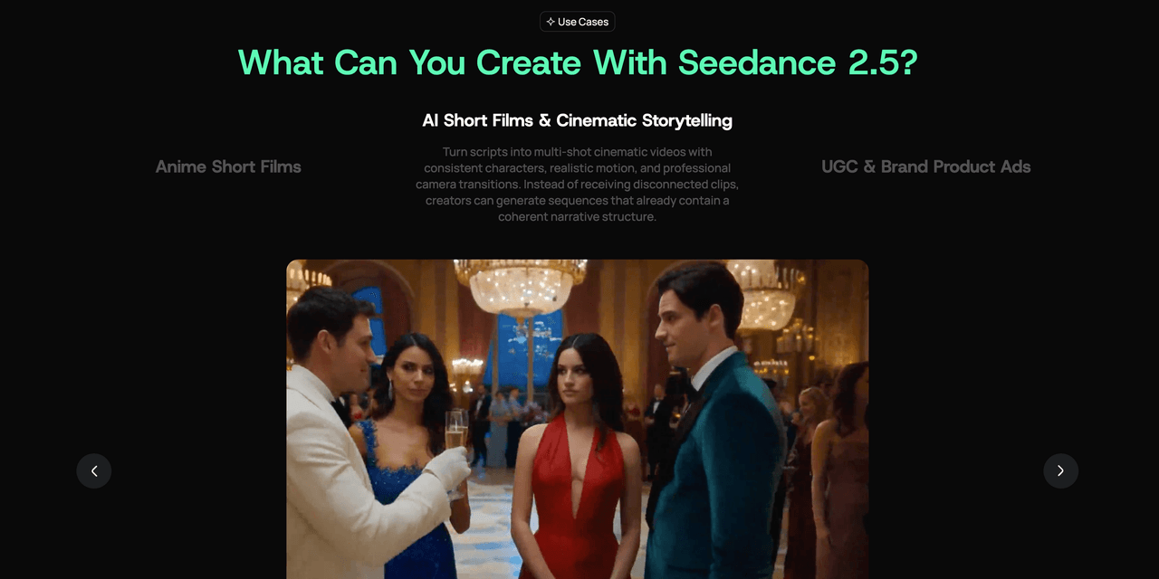 An explanation of using detailed Seedance 2.5 prompt templates to generate complex, multi-shot cinematic narratives