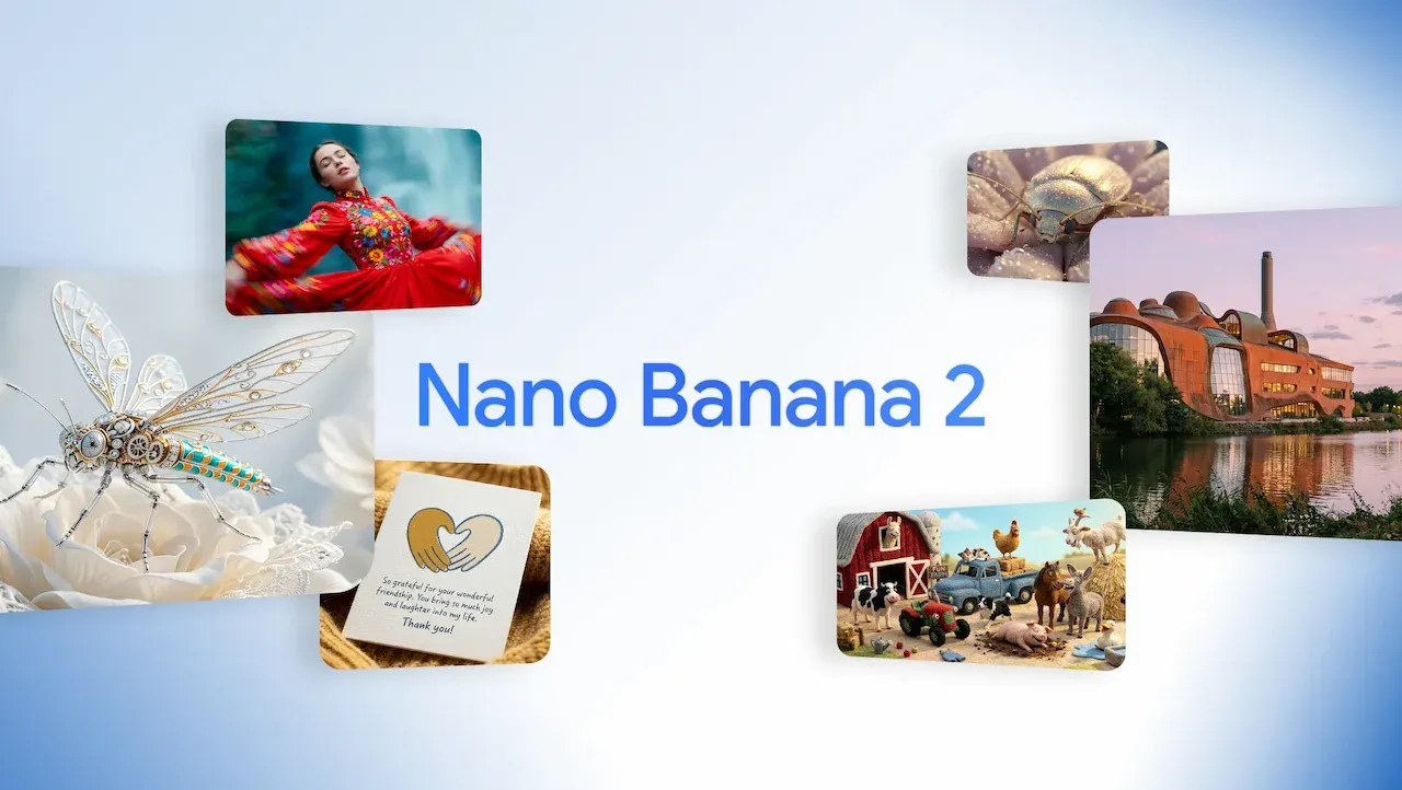 究極のNano Banana Proガイドチュートリアルで、宝石をちりばめた昆虫や農場の風景など、多様なクリエイティブ出力を探索する。webp