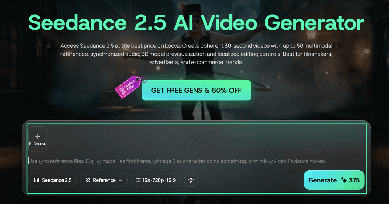 Optimize your Seedance 2.5 prompts on the Loova AI video generator platform for seamless multimodal reference integration