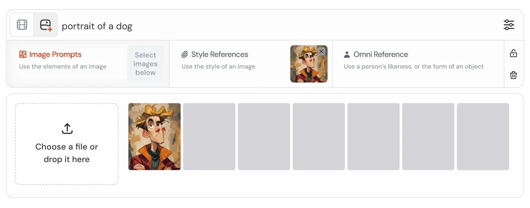 一貫したキャラクターポートレートを必要とするクリエイティブワークフローに最適なAI画像生成ツールにするスタイル参照ツール