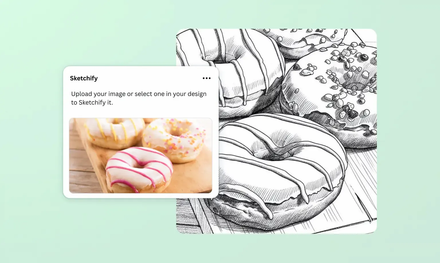 The Sketchify tool transforms donut photos, making it the best ai image generator for line art and quick sketching.webp