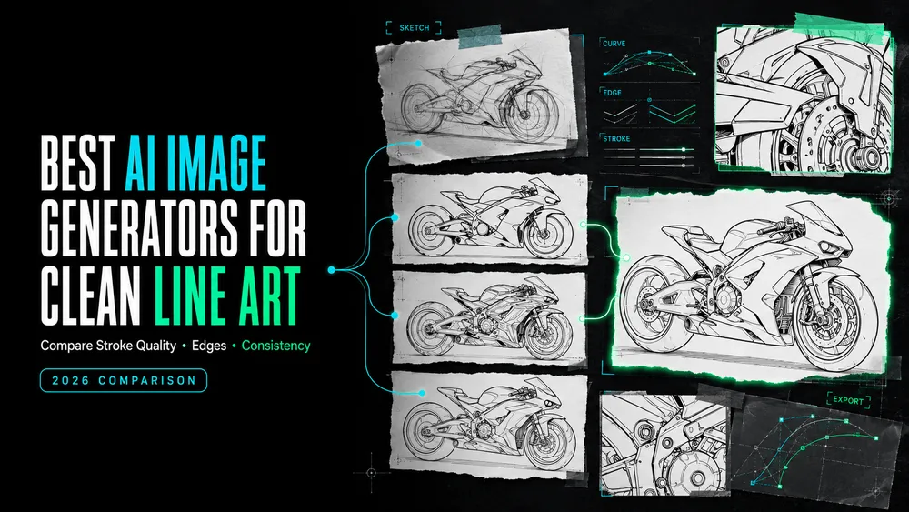 Discover the best ai image generator for line art in our 2026 comparison, featuring clean motorcycle sketches..png