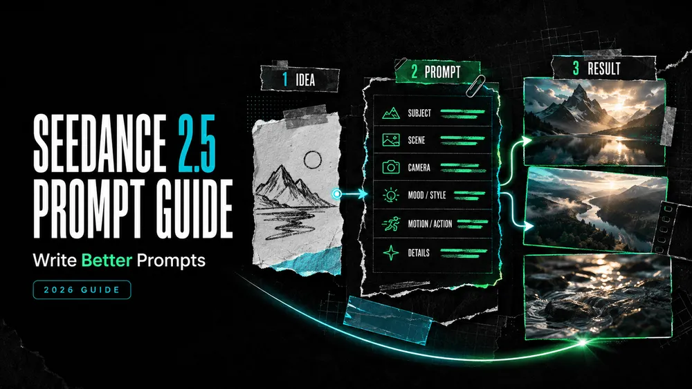 Learn how to write better Seedance 2.5 prompts with this step-by-step visual guide to mastering camera and scene details