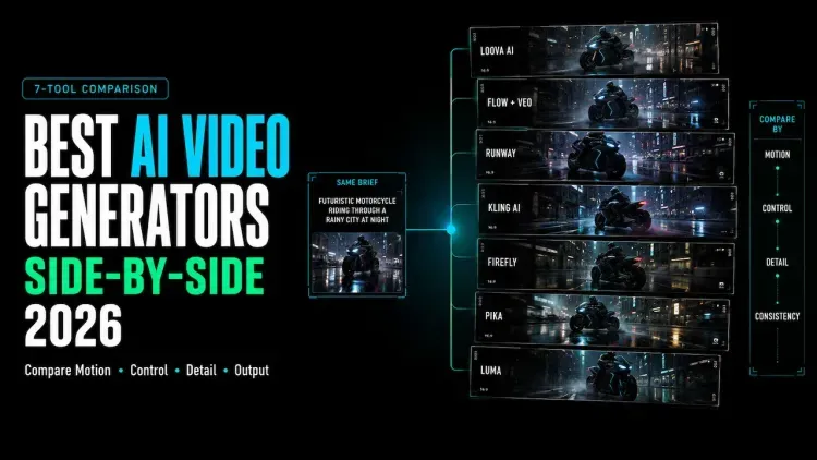 Side-by-side best ai video generators comparison 2026 testing 7 top tools with same prompt.webp